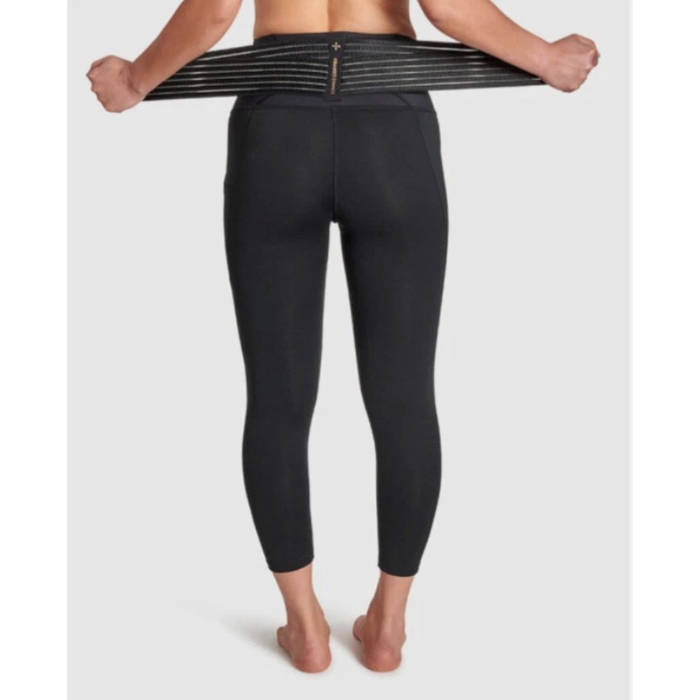 Tommie Copper Adjustable Back Support Compression Capri's 19" Women XL Black NWT - Picture 1 of 12
